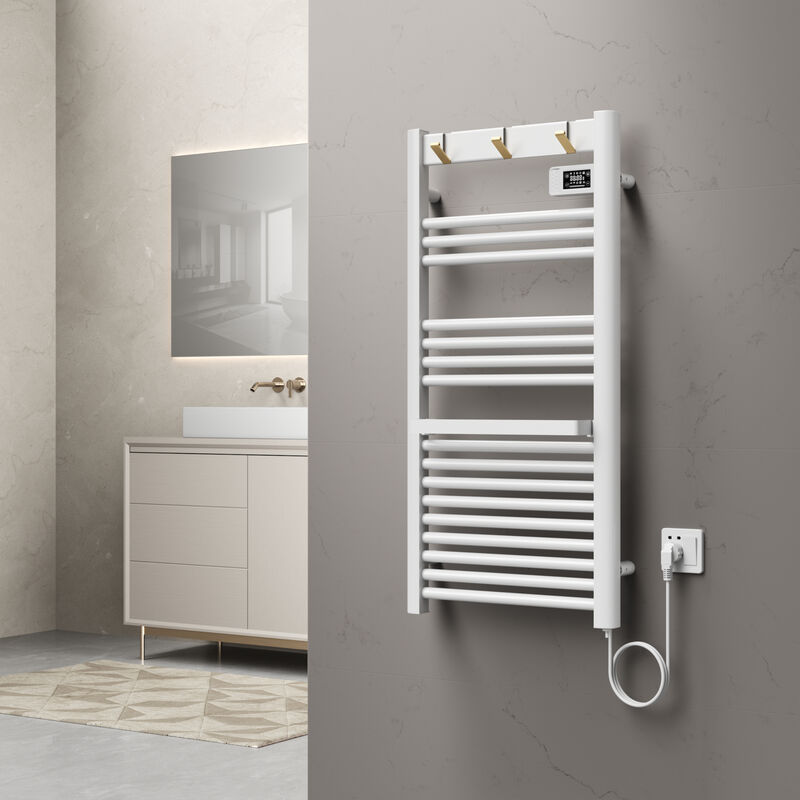 foto del prodotto pro.tec scaldasalviette elettrico uvdal 105 x 50 cm 500 w bianco