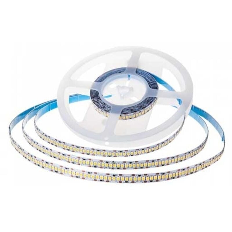 foto del prodotto pro vt-10-24 striscia led 2835 monocolore 240 led/metro 24v chip samsung - bobina da 10 metri ip20 - sku 320 / 21321 / 21322 - colore luce bianco