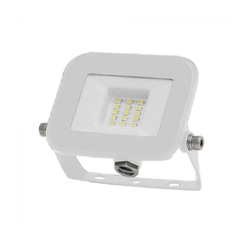 foto del prodotto pro vt 44010 faro led 10w proiettore chip samsung corpo bianco luce 6500k ip65 10013 v tac