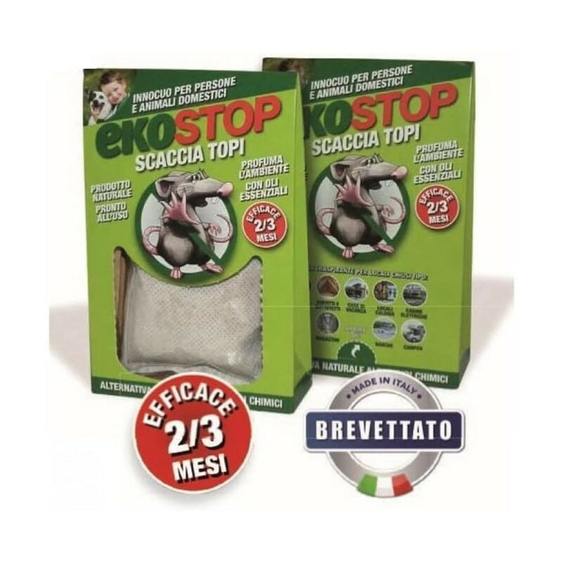 foto del prodotto prochimica ekostop scacciatopi 50g. ca. repellente naturale profumato prodotto brevettato