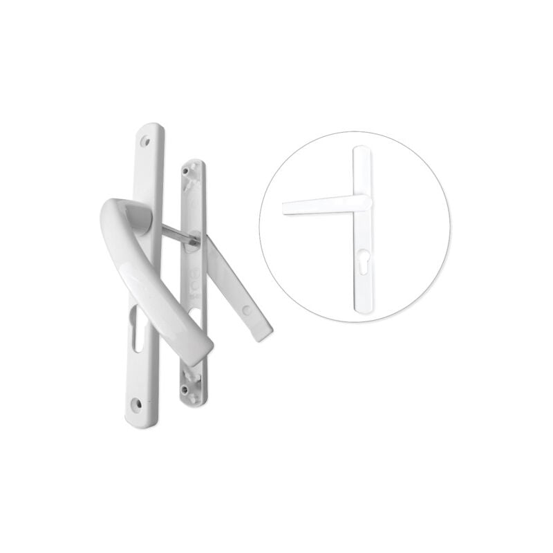 foto del prodotto prodif set di porte strette in alluminio ovalfiliz chiave i 24 mm sporgenza ridotta a battente bianco 58 70v5x80c7x115 675315