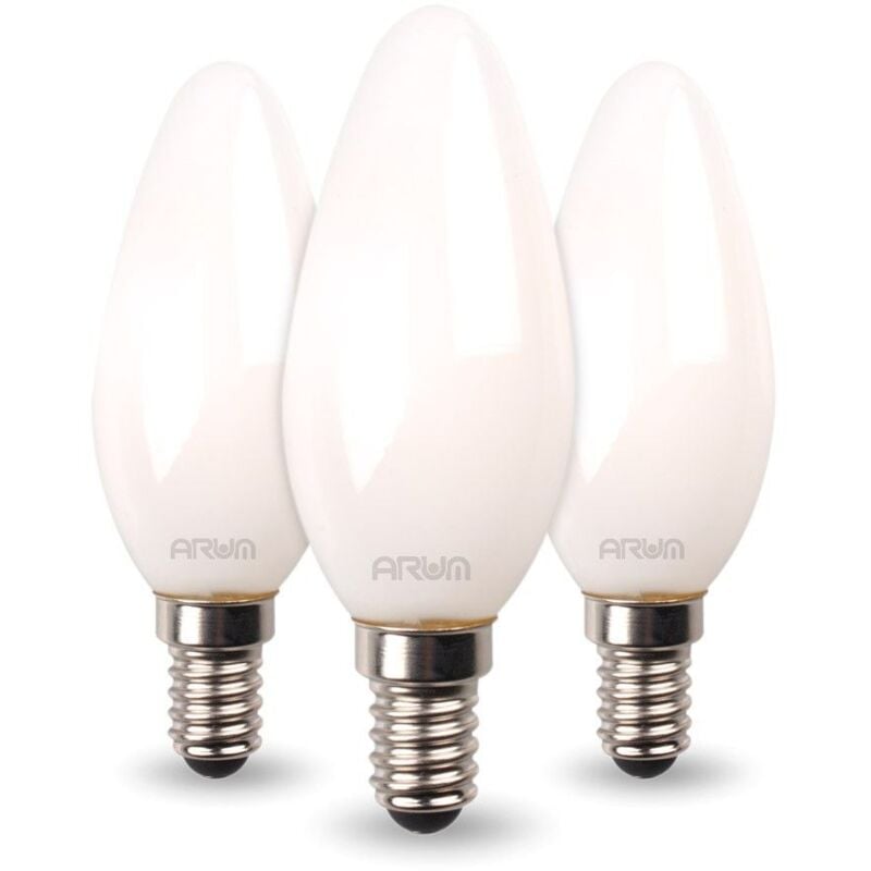 foto del prodotto prodotto ricondizionato set di 3 lampadine led e14 smerigliate 4.5w eq 40w 2700k bianco caldo ottime condizioni