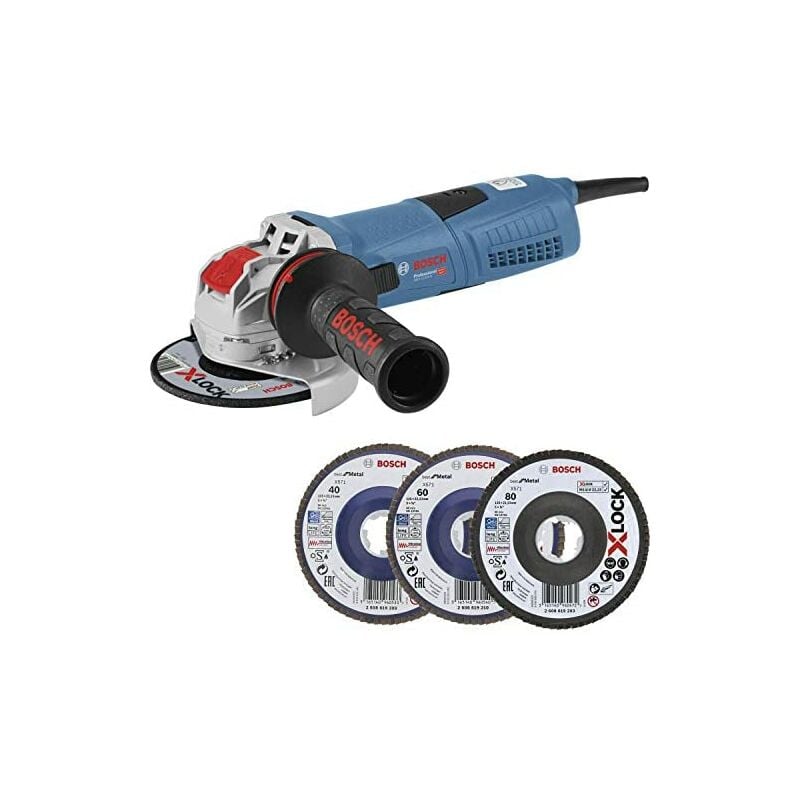foto del prodotto professional 0615990l0u gwx 13 125 s x lock smerigliatrice angolare 1300 w bosch