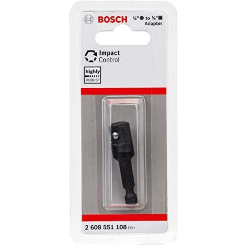 foto del prodotto professional 1x adattatore impact control per bussola (1/4' hex a 3/8' quadrato, lunghezza 50 mm, accessori trapani) - bosch