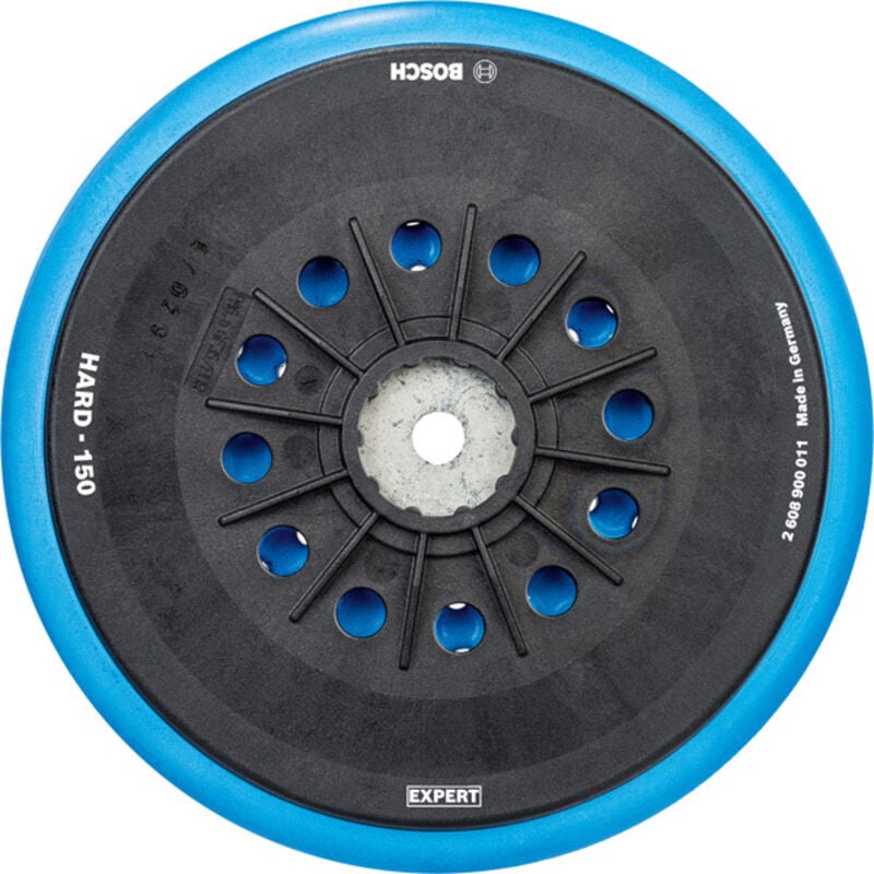 foto del prodotto professional 1x expert multihole expert multi hole backing pad versione rigida, 150 mm, accessori levigatrice eccentrica bosch