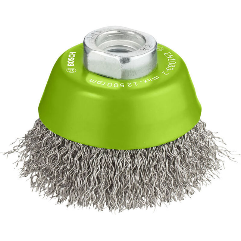foto del prodotto professional 2 608 622 061 spazzola a tazza , inossidabile 65 mm, 0,3 mm, m14 confezione di 1 bosch
