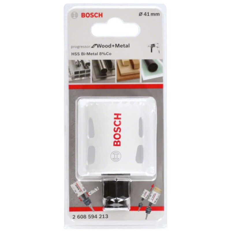foto del prodotto professional 2608594213 sega a tazza for wood metal, legno e metallo, accessorio per foratrice, 41 mm bosch