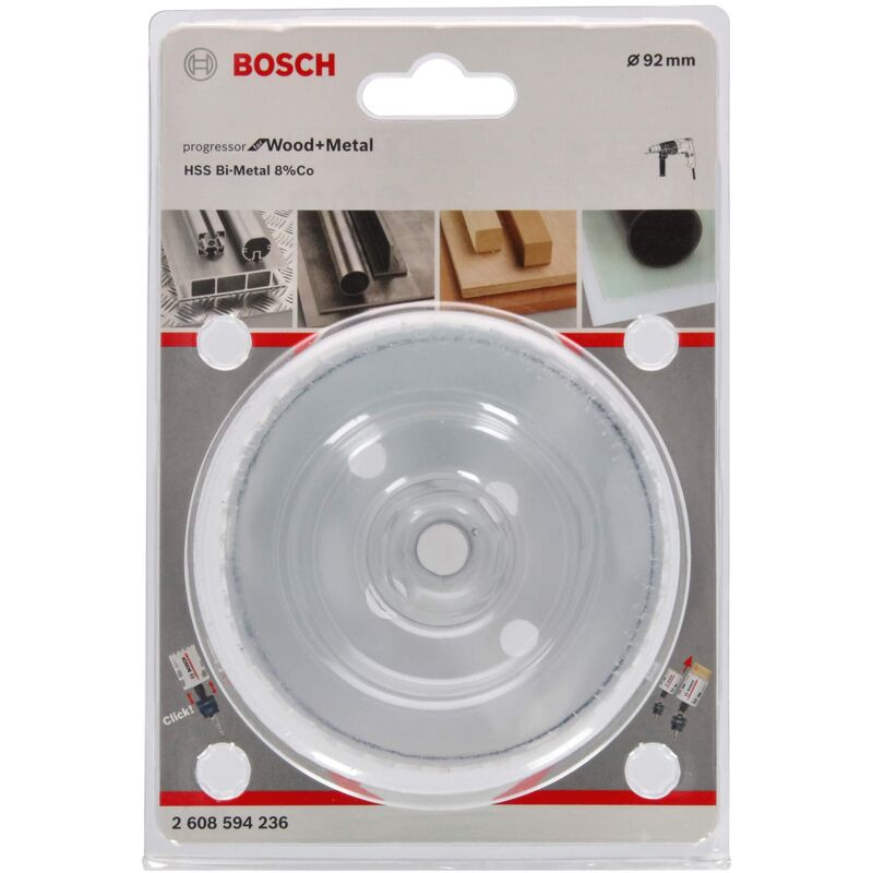 foto del prodotto professional 2608594236 sega a tazza for wood metal, legno e metallo, accessorio per foratrice, 92 mm bosch