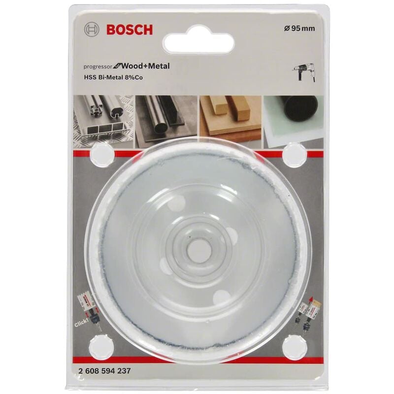 foto del prodotto professional 2608594237 sega a tazza for wood metal, legno e metallo, accessorio per foratrice, 95 mm bosch