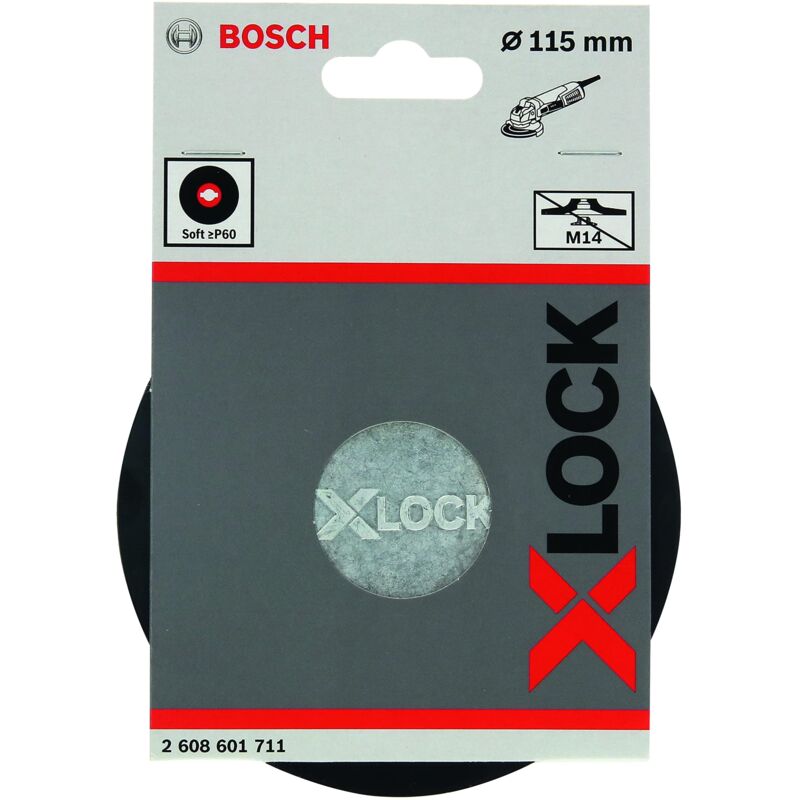 foto del prodotto professional 2608601711 platorello morbido, x lock, nero, 115 mm bosch