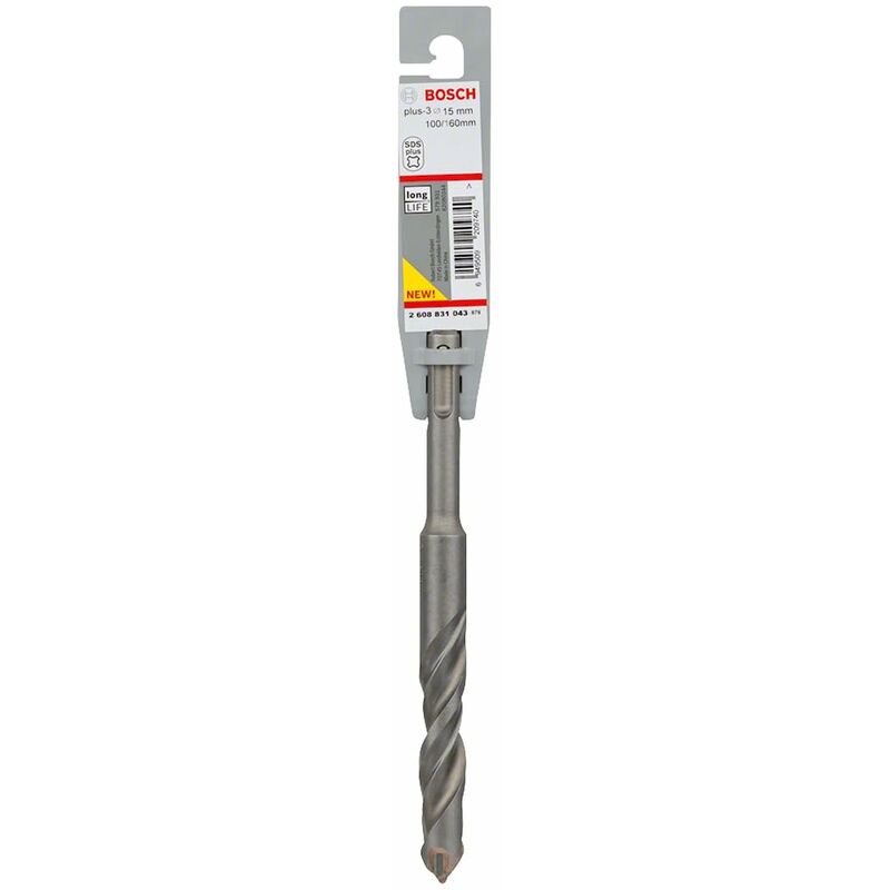 foto del prodotto professional 2608831043 punta da trapano sds plus, 3 per trapano, 15 x 100 x 160 mm bosch