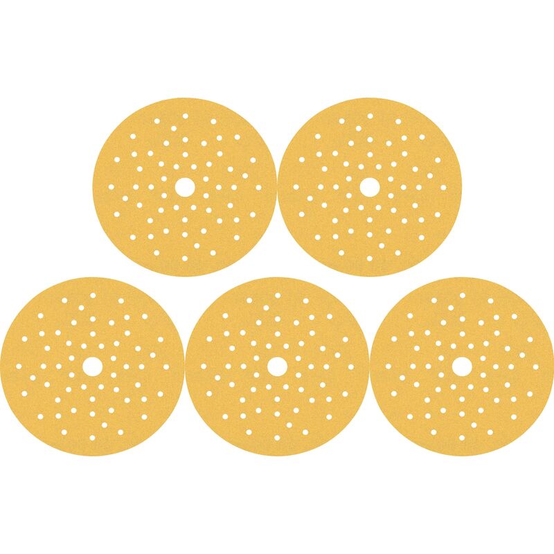 foto del prodotto professional 5x carte abrasive expert c470 multiforo per legno duro, vernice su legno, 125 mm, grana 240, accessorio levigatrice rotoorbitale