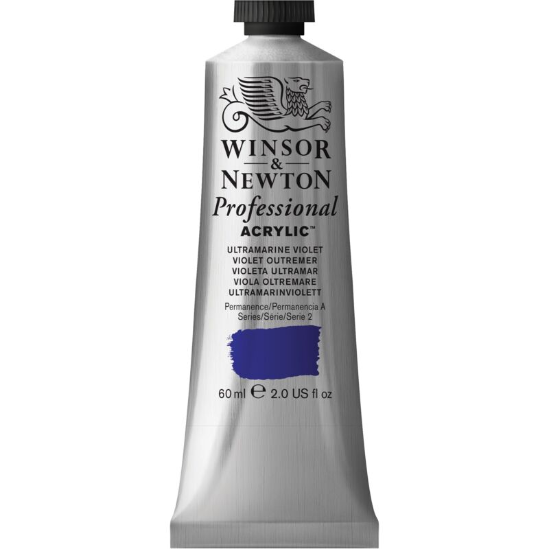 foto del prodotto professional acrylic color fine 60 ml viola oltremare winsor newton