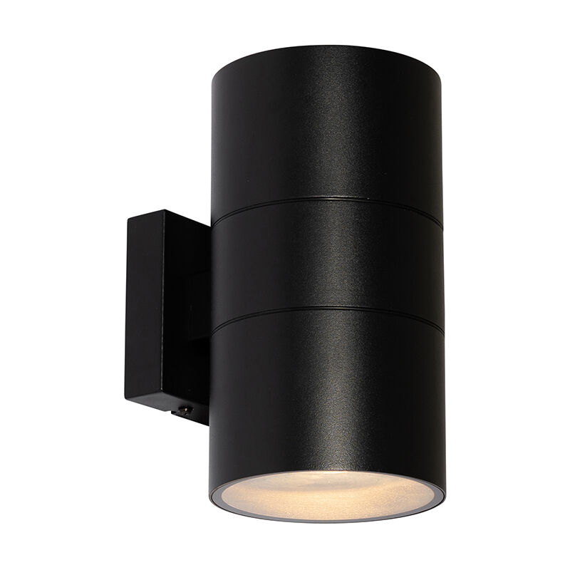 foto del prodotto professional appliques duo moderno alluminio,vetro nero tondo max. 2 x watt qazqa