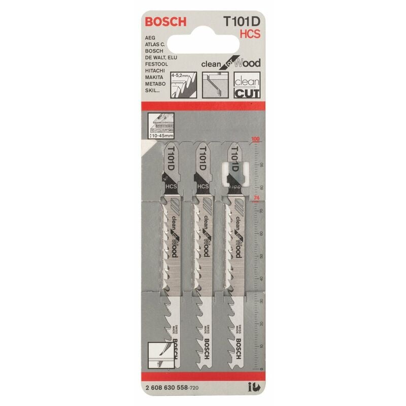 foto del prodotto professional bos 2608630558 2608630558 hoja sierra de calar t 101 d clean wood 3 uds, 0 w, 0 v, nero bosch