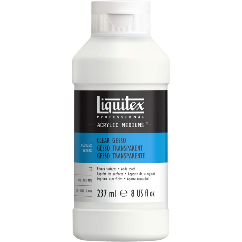 foto del prodotto professional gesso trasparente, per preparazione superfici per la pittura, medium, 237 ml liquitex