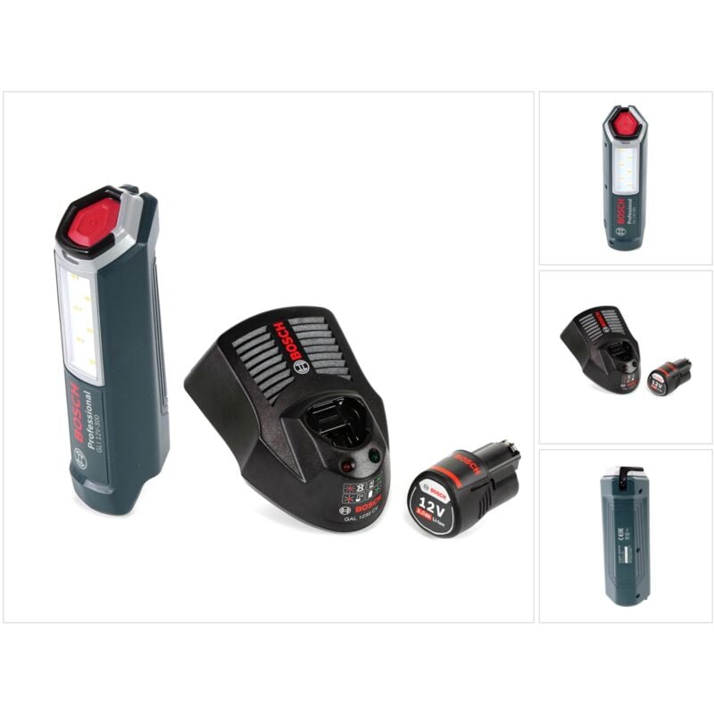 foto del prodotto professional gli 12v 300 lampada a batteria 1x batteria gba 12 v 2,0 ah caricabatterie gal 1230 bosch