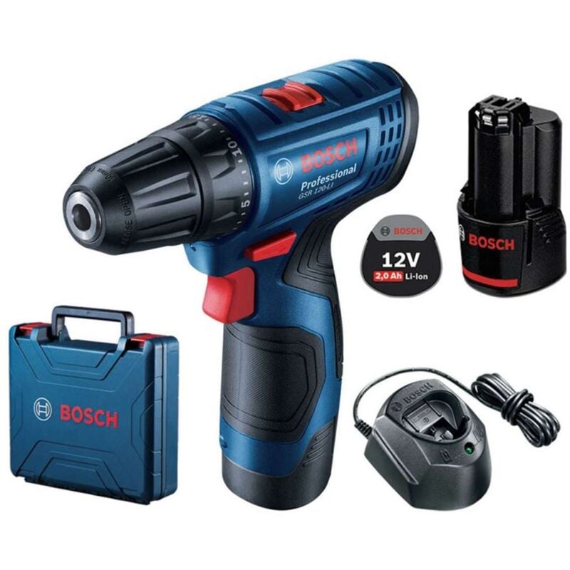 foto del prodotto professional gsr 120 li gsr 120 li trapano avvitatore a batteria 12 v 2.0 ah li ion incl. seconda batteria, incl. bosch