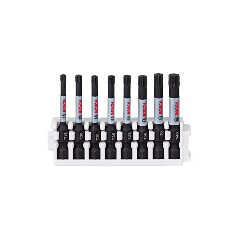 foto del prodotto professional set de 8 bits de screwdriver impact control pick and click, impact drill attachment de - bosch