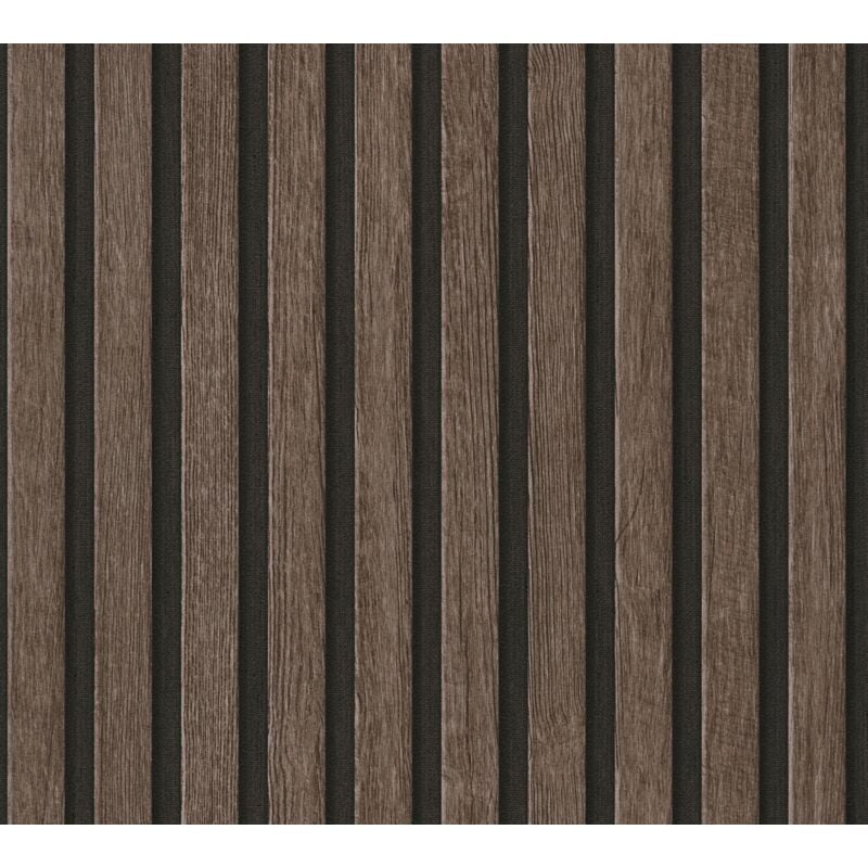 foto del prodotto profhome carta da parati aspetto legno 391093 carta da parati tnt goffrata a caldo strutturata con aspetto legno opaca marrone nero 5,33 m2
