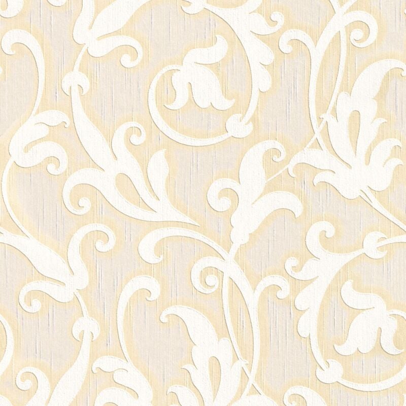 foto del prodotto profhome carta da parati aspetto tessile 954907 carta da parati tessile strutturata con aspetto tessile opaca crema beige oro 5,33 m2