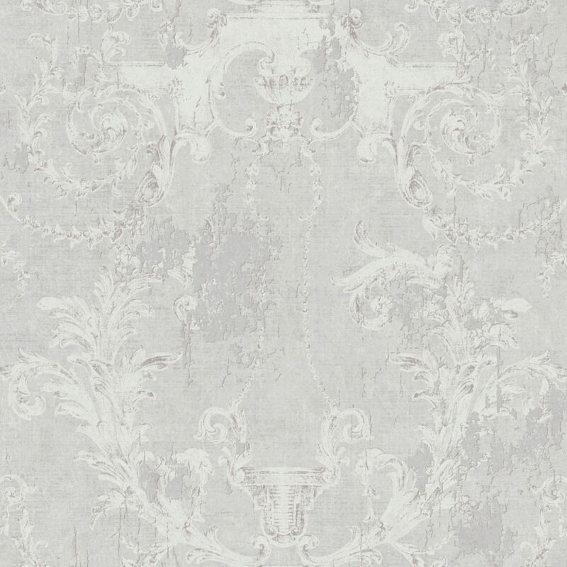 foto del prodotto profhome carta da parati barocca 376531 carta da parati tnt leggermente strutturata in stile barocco opaca grigio bianco 5,33 m2