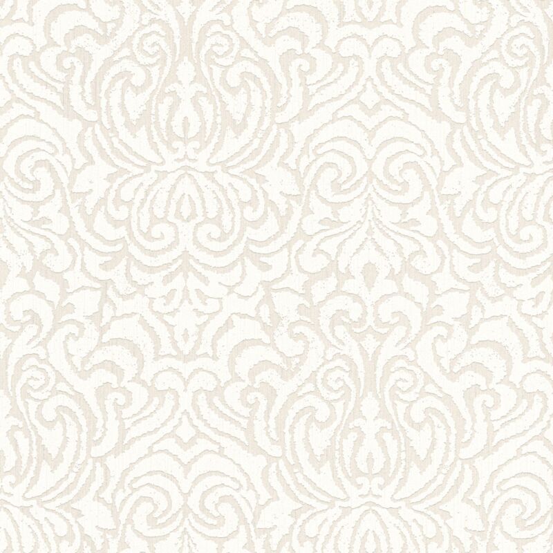 foto del prodotto profhome carta da parati barocca 961935 carta da parati tessile strutturata in stile barocco opaca crema bianco 5,33 m2