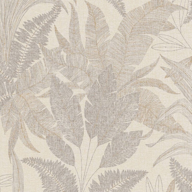 foto del prodotto profhome carta da parati country 396545 carta da parati tnt leggermente strutturata con ornamenti floreali opaca beige oro 5,33 m2
