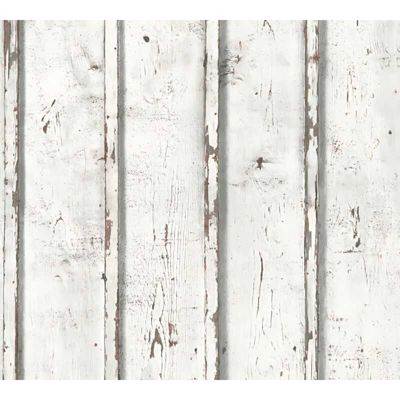 foto del prodotto profhome carta da parati country 953701 carta da parati tnt liscia con elementi di natura opaca bianco bianco crema grigio 5,33 m2