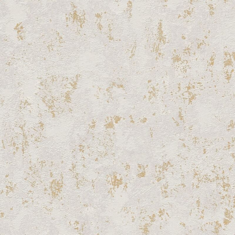 foto del prodotto profhome carta da parati effetto stucco intonaco 393871 carta da parati tnt strutturata a rilievo ed accenti metallici grigio oro 5,33 m2