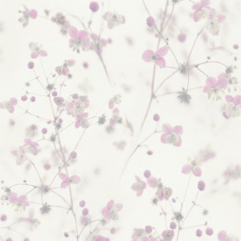 foto del prodotto profhome carta da parati floreale 387264 carta da parati tnt goffrata a caldo liscia con motivo floreale opaca rosa bianco grigio 5,33 m2