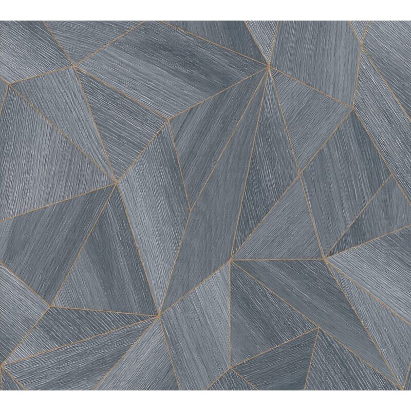 foto del prodotto profhome carta da parati grafica 361333 carta da parati tnt liscia con forme geometriche opaca grigio nero 5,33 m2