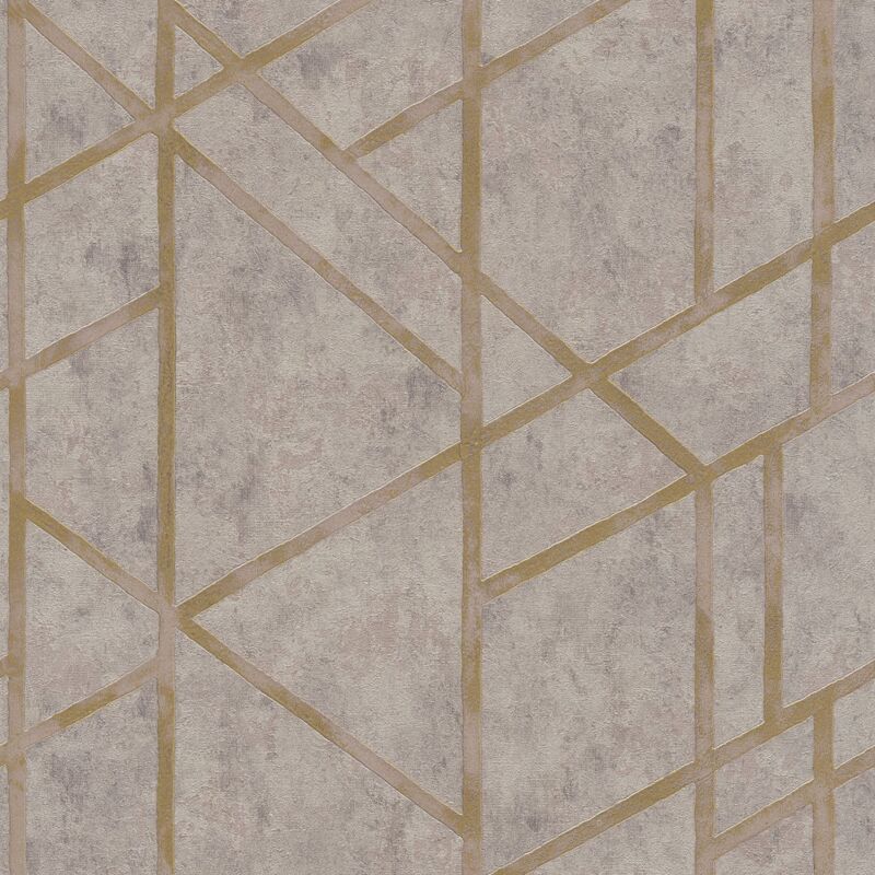 foto del prodotto profhome carta da parati grafica 369283 carta da parati tnt leggermente strutturata con motivo grafico lucida oro beige grigio 5,33 m2