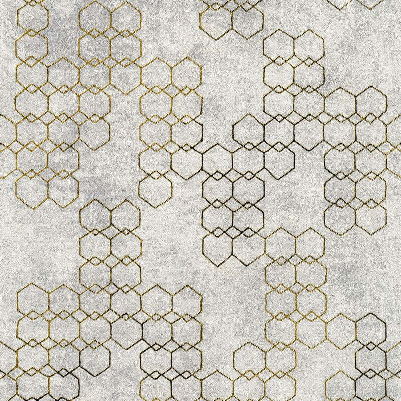 foto del prodotto profhome carta da parati grafica 374244 carta da parati tnt leggermente strutturata design lucida grigio oro 5,33 m2