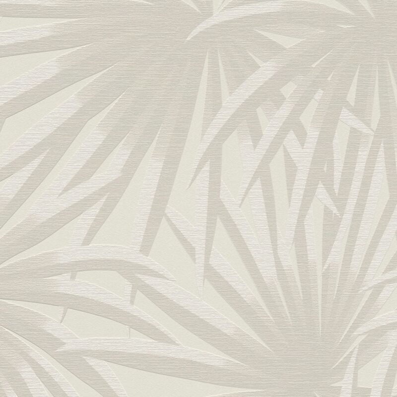foto del prodotto profhome carta da parati natura 393381 carta da parati tnt strutturata con ornamenti floreali opaca crema grigio chiaro 5,33 m2