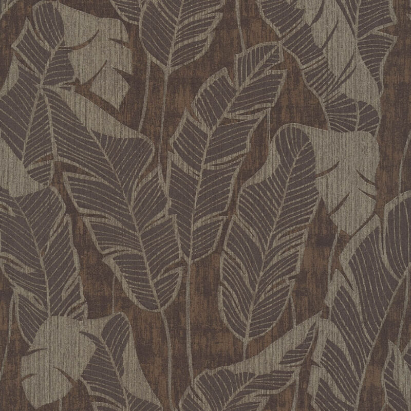 foto del prodotto profhome carta da parati natura 395023 carta da parati tnt strutturata con ornamenti floreali ed accenti metallici marrone grigio nero 5,33 m2