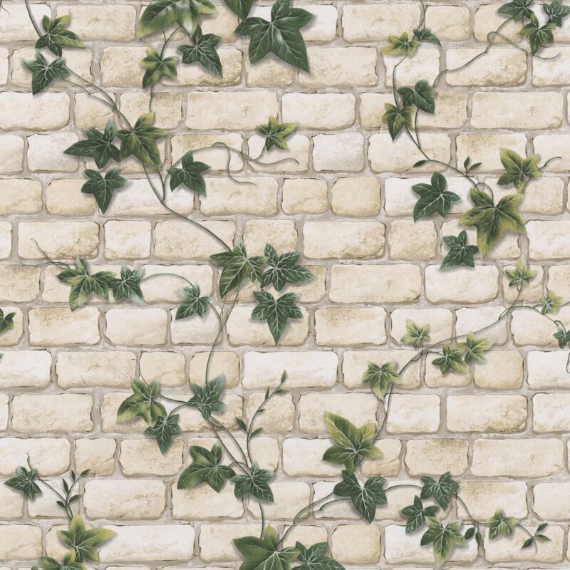 foto del prodotto profhome carta da parati natura 980434 carta da parati di carta leggermente strutturata con elementi di natura opaca beige verde 5,33 m2
