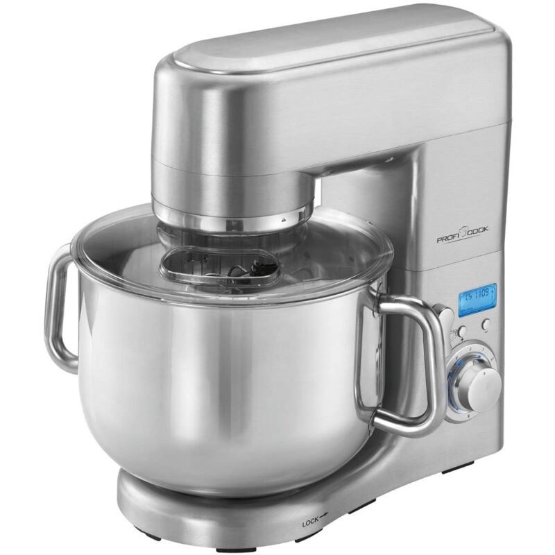 foto del prodotto profi cook proficook macchina da cucina con ciotola in acciaio inox xxxl forno 10l con motore 1500w impastatrice incl. ganci e smerigliatrici