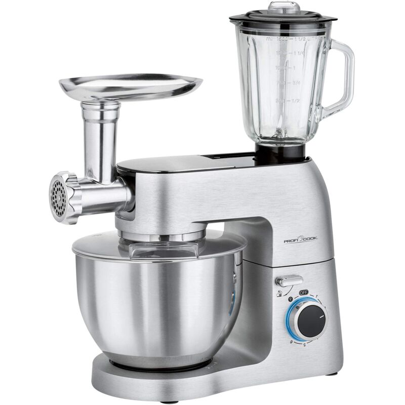 foto del prodotto proficook profi cook pc km 1189 robot pasticceria multifunzione 3 in 1 impasta trita 1500 watt colore argento