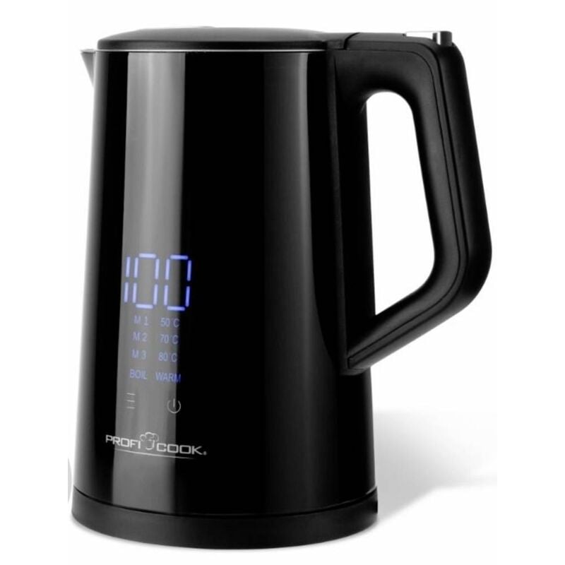 foto del prodotto proficook profi cook pc wks 1243 bollitore nero capacit effettiva 1.7 l