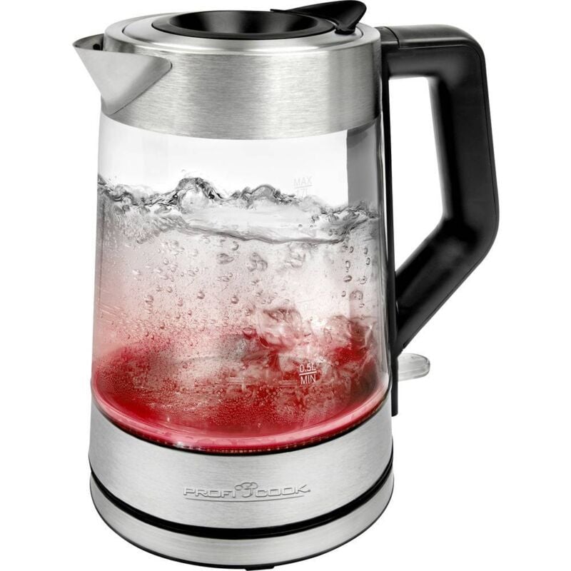 foto del prodotto proficook profi cook wks 1190 bollitore vetro, acciaio inox capacit effettiva 1.7 l