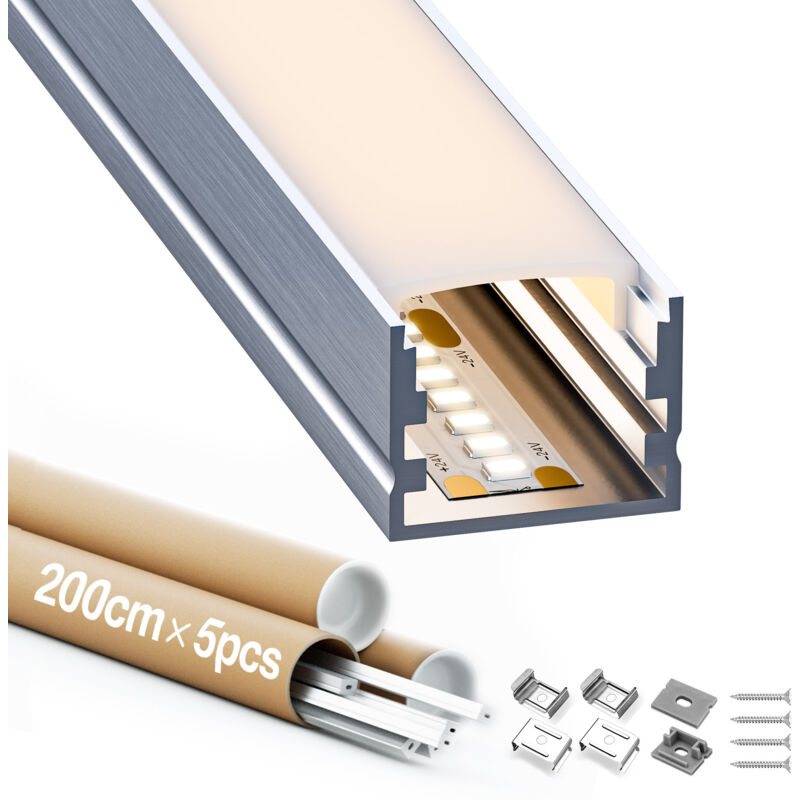 immagine 0 del prodotto profilati per tubi ledx5pc,consegna gratuita,prezzo basso e alta qualit ,lungo 2 m kosoom sp24