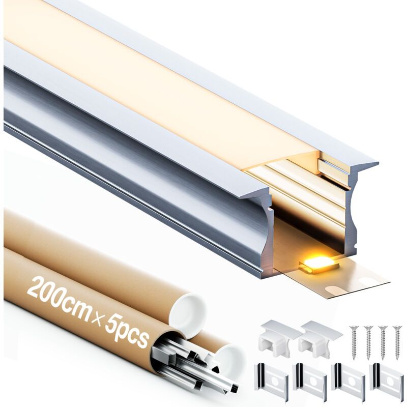 foto del prodotto profilati per tubi ledx5pc,consegna gratuita,prezzo basso e alta qualit ,lungo 2 m kosoom sp32