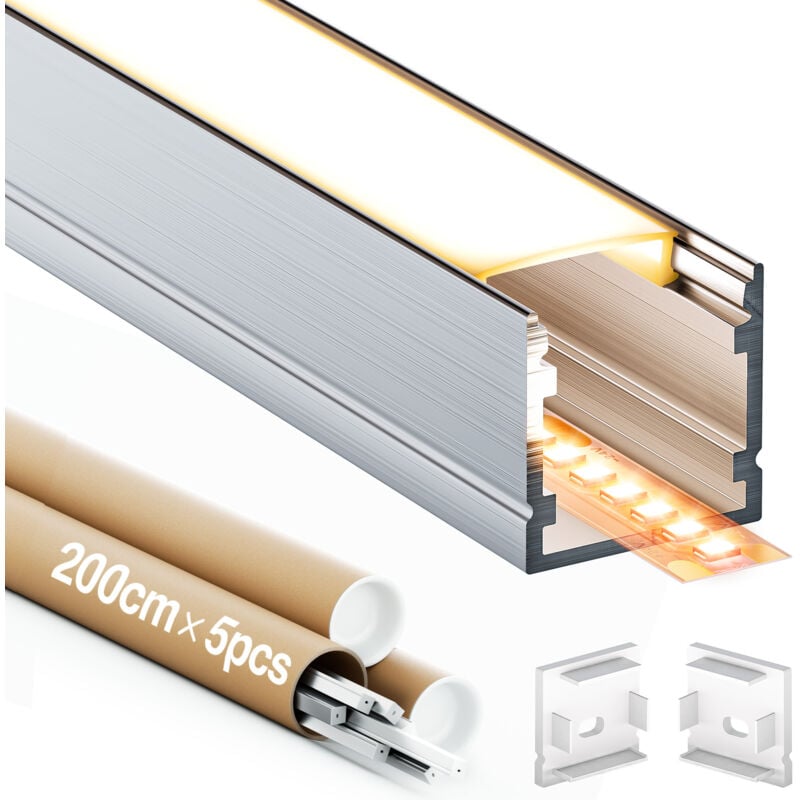foto del prodotto profilati per tubi ledx5pc,consegna gratuita,prezzo basso e alta qualit ,lungo 2 m kosoom sp33