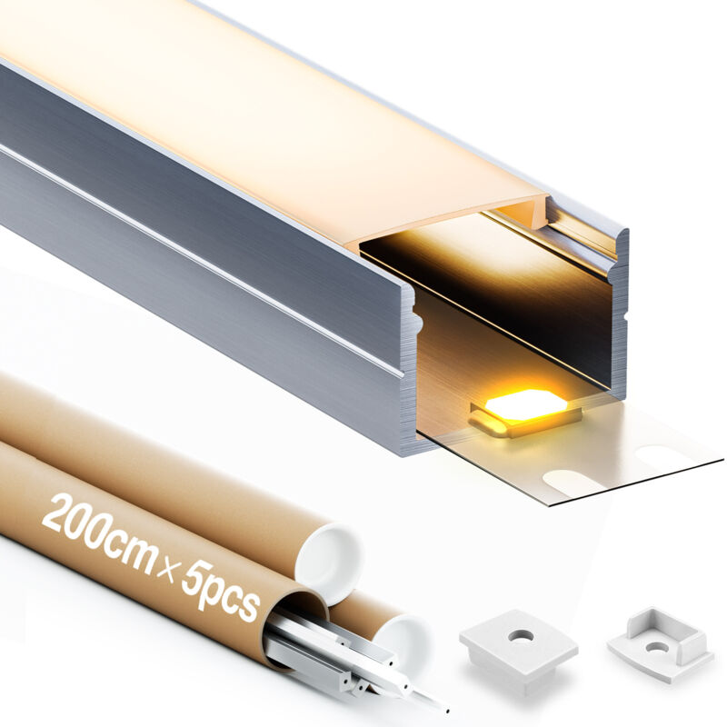 foto del prodotto profilati per tubi ledx5pc,consegna gratuita,prezzo basso e alta qualit ,lungo 2 m kosoom sp34