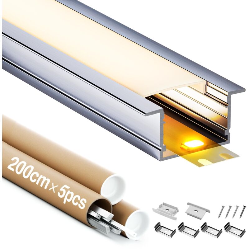 foto del prodotto profilati per tubi ledx5pc,consegna gratuita,prezzo basso e alta qualit ,lungo 2 m kosoom sp36