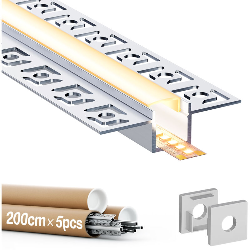 foto del prodotto profilati per tubi ledx5pc,consegna gratuita,prezzo basso e alta qualit ,lungo 2 m kosoom sp46
