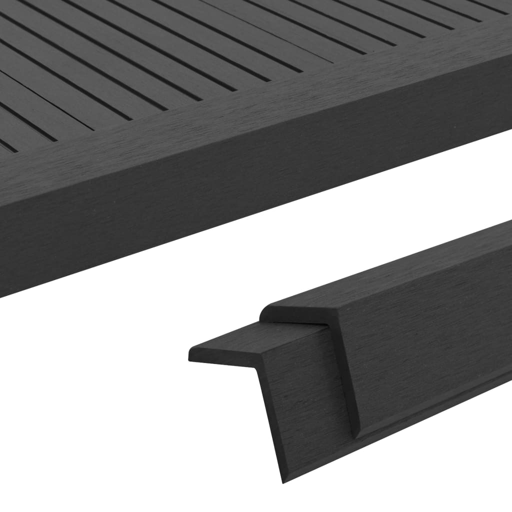foto del prodotto profili angolari per decking in wpc 5 pz 170 cm nero cod mxl 51460