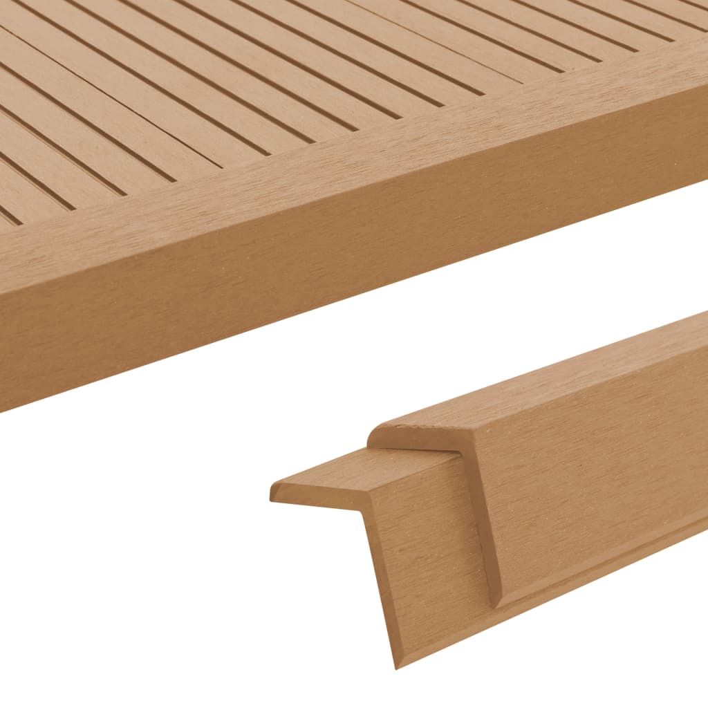 foto del prodotto profili angolari per decking in wpc 5pz 170cm colore teak cod mxl 46765