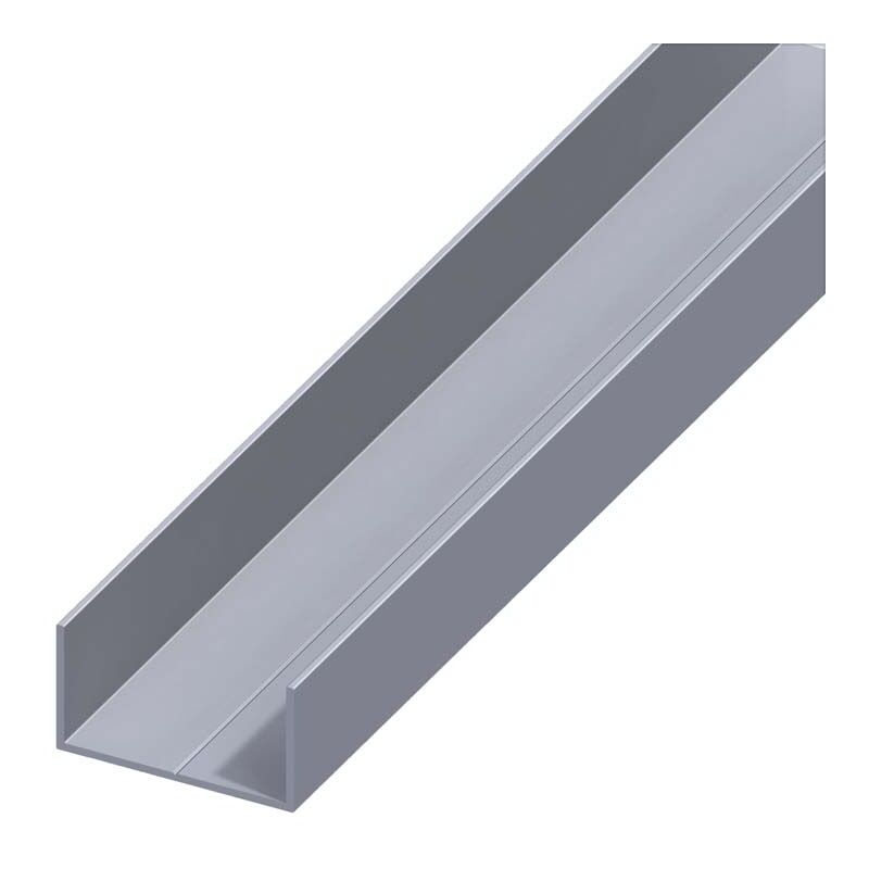 foto del prodotto profilo a u 7.5x12.5 allum nat 1 mt